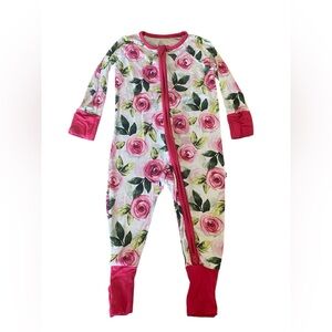 Little Sleepies OG ROSES Floral Zippy 3-6 months
